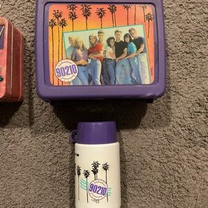 Beverly Hills 90210 Vintage Lunchbox Lunch Box w/ Thermos Purple Y2K School